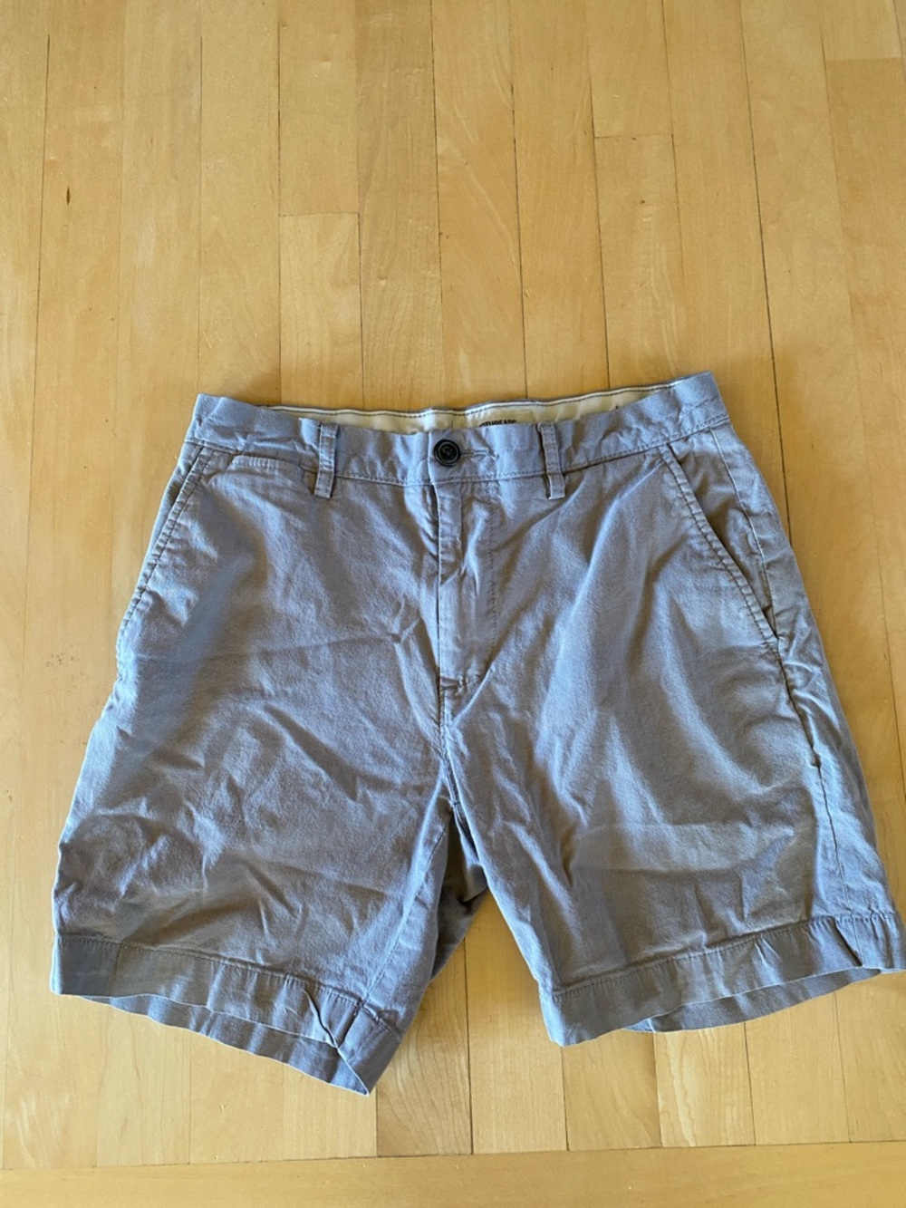Goodthreads Light Gray Flat-Front Chino Shorts